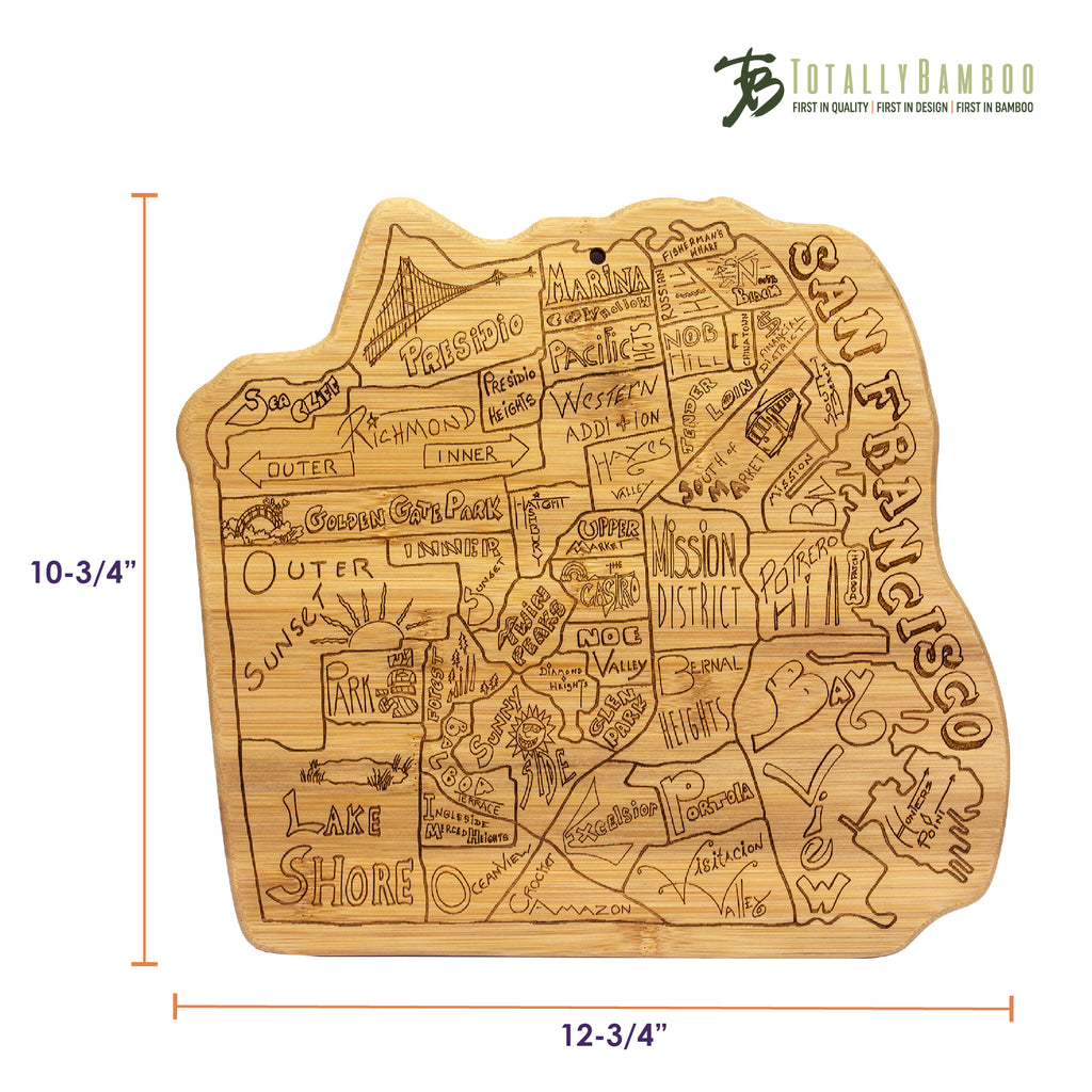 San Francisco Laser Engraved Cutting and Serving Board