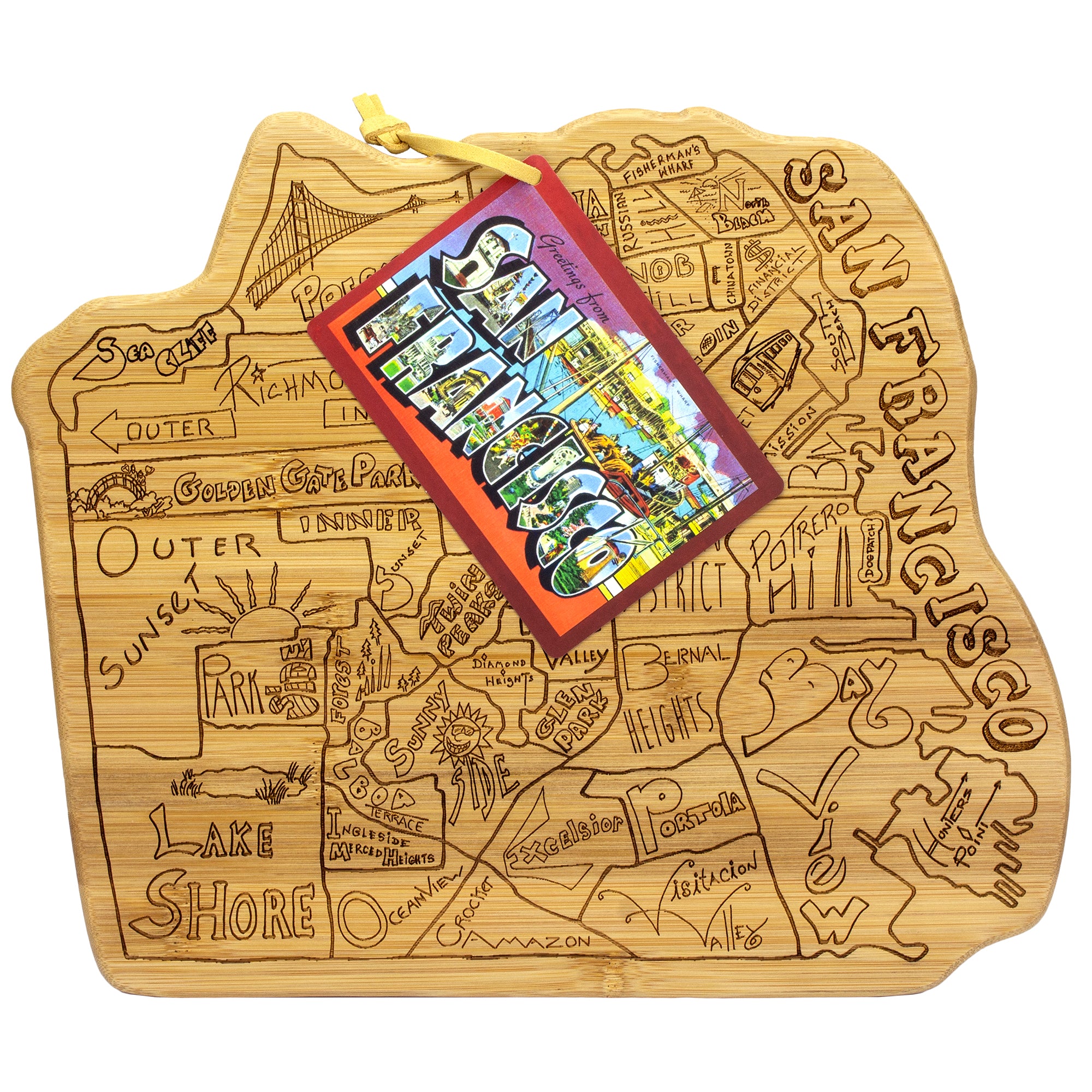 San Francisco Laser Engraved Cutting and Serving Board