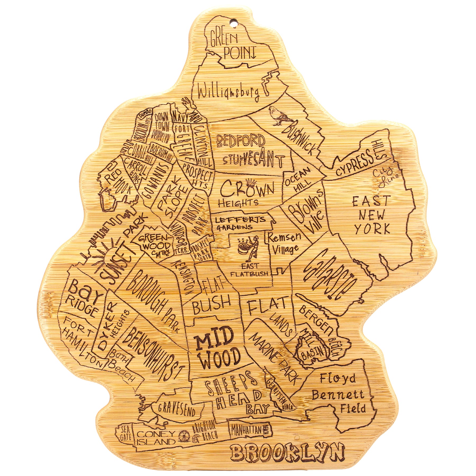 Brooklyn Laser Engraved Cutting and Serving Board