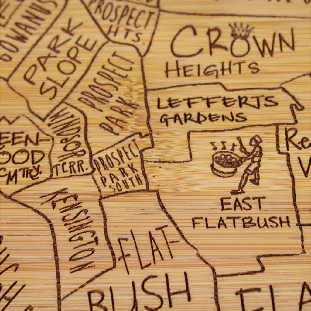 Brooklyn Laser Engraved Cutting and Serving Board