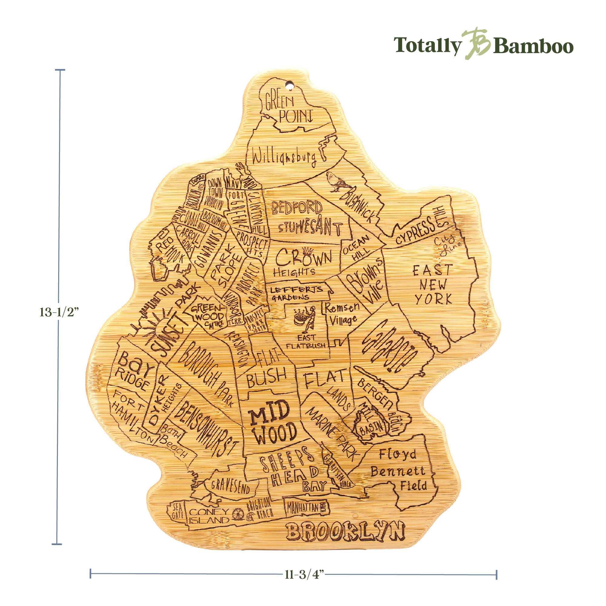 Brooklyn Laser Engraved Cutting and Serving Board