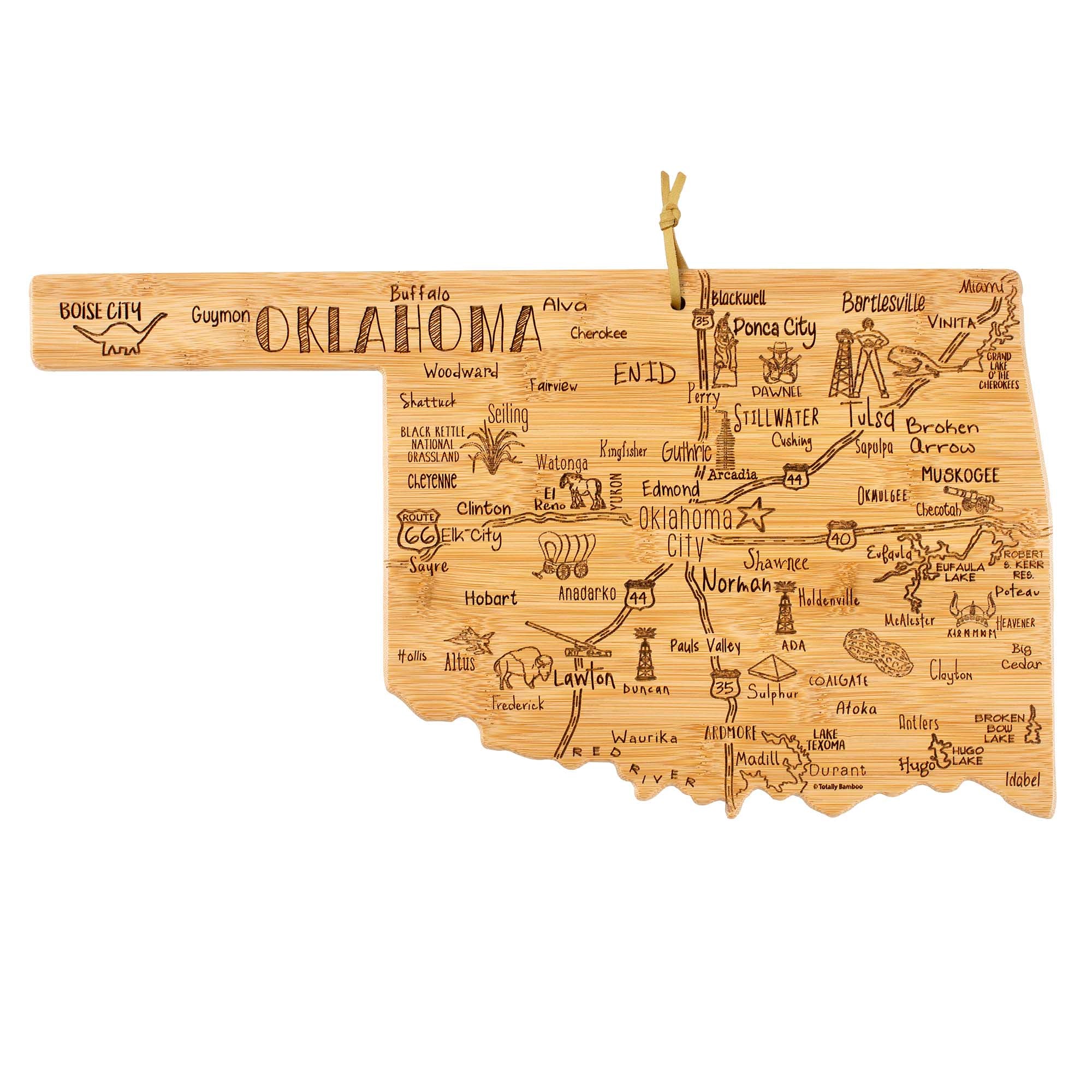Destination Oklahoma Cutting Board, 16-3/4" x 9"