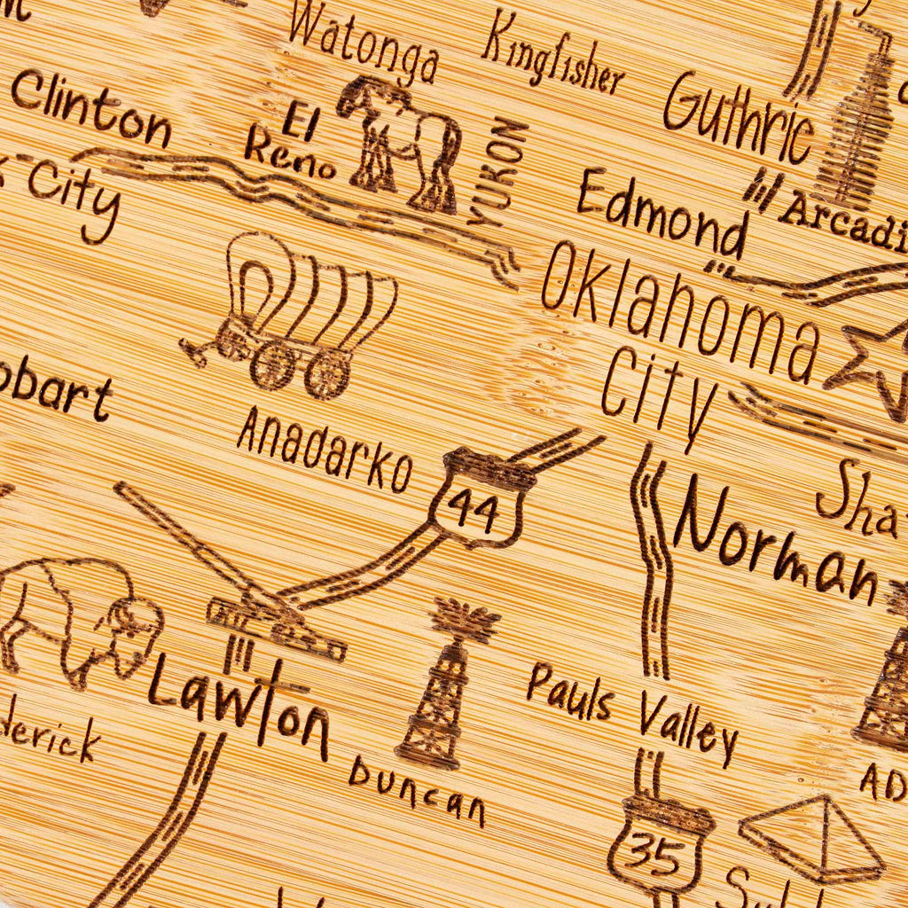 Destination Oklahoma Cutting Board, 16-3/4" x 9"