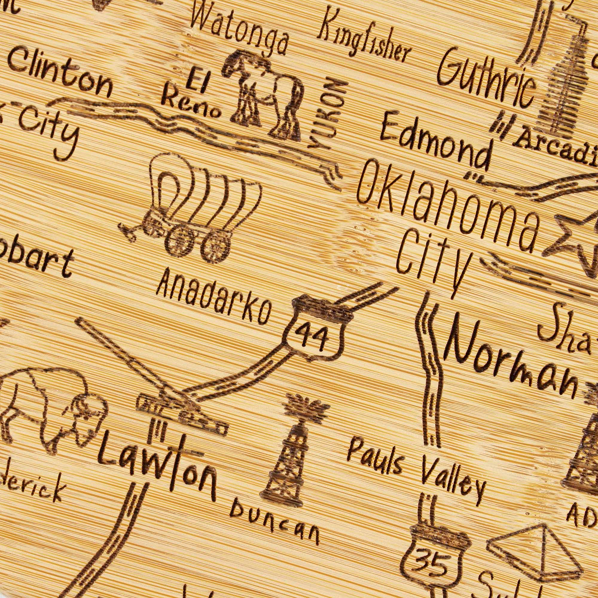Destination Oklahoma Cutting Board, 16-3/4" x 9"