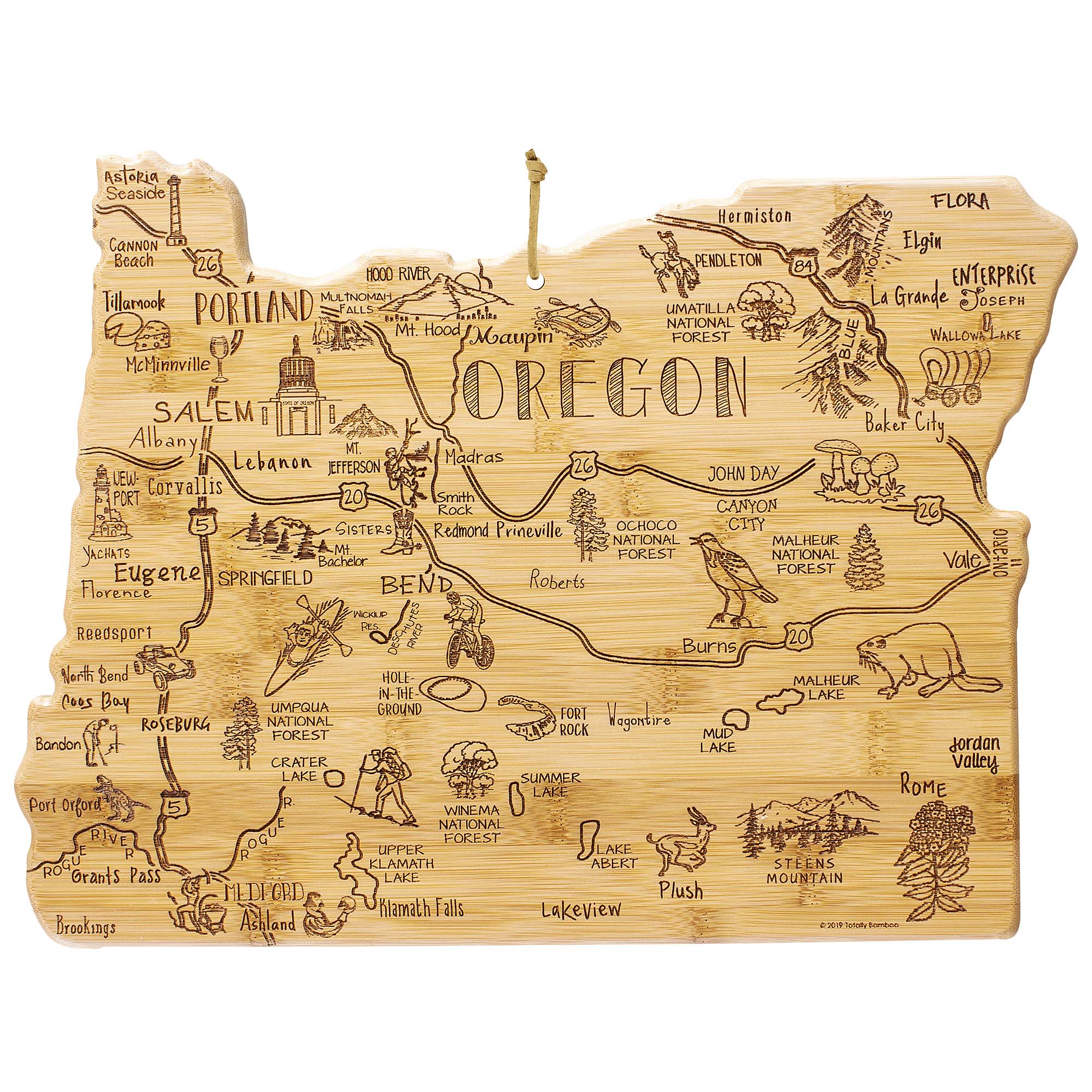 Destination Oregon Cutting Board, 14-1/2" x 10-3/4"
