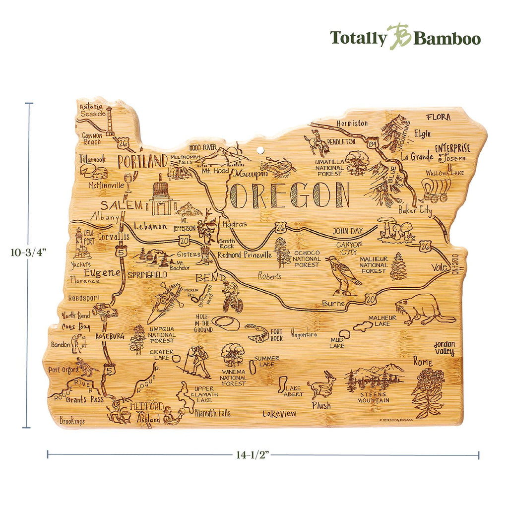 Destination Oregon Cutting Board, 14-1/2" x 10-3/4"