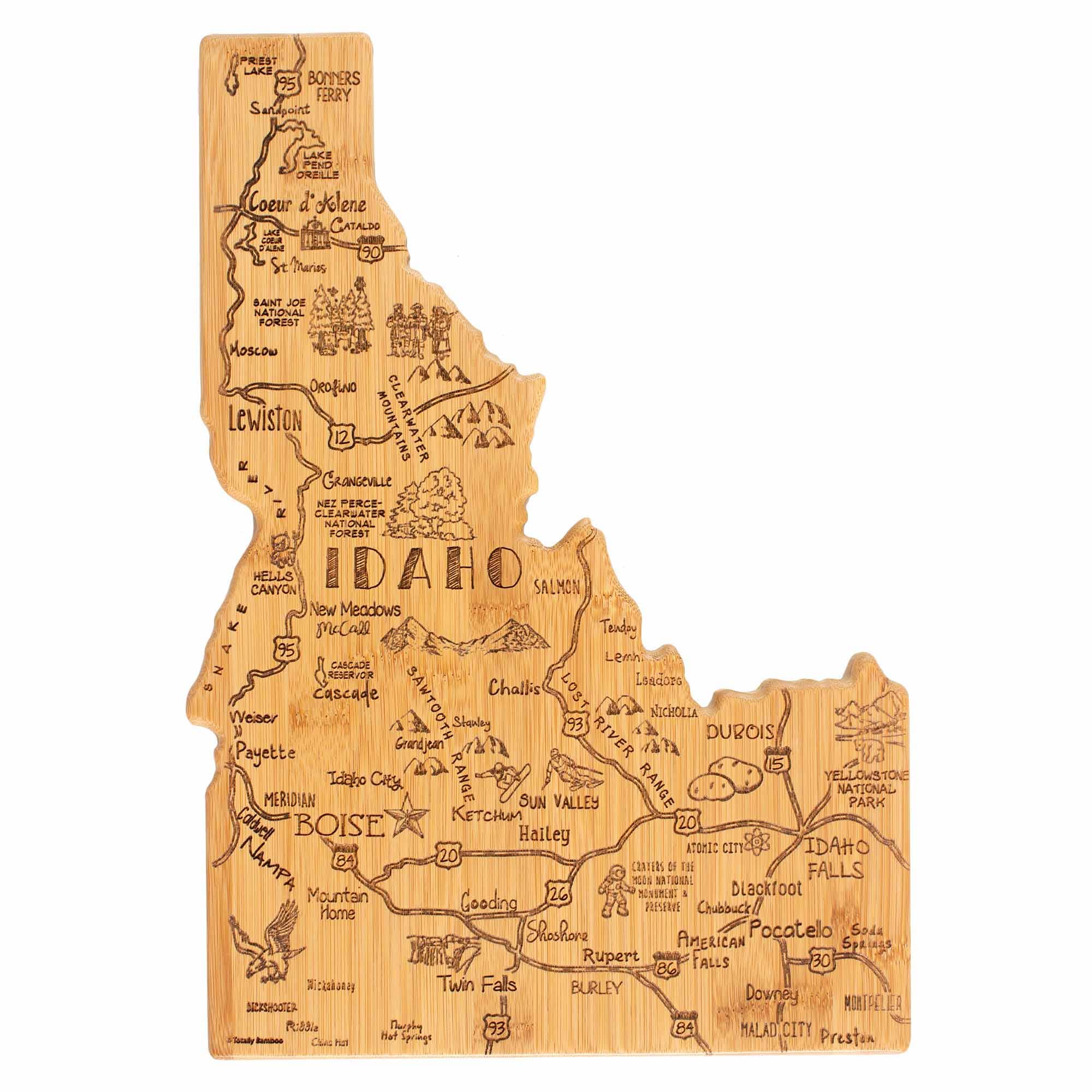 Destination Idaho Cutting Board, 15" x 10-1/2"