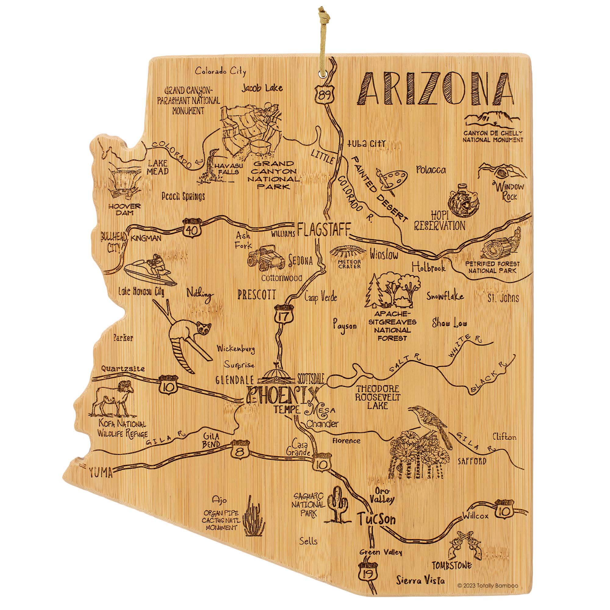 Destination Arizona Cutting Board, 13-1/2" x 11-3/4"