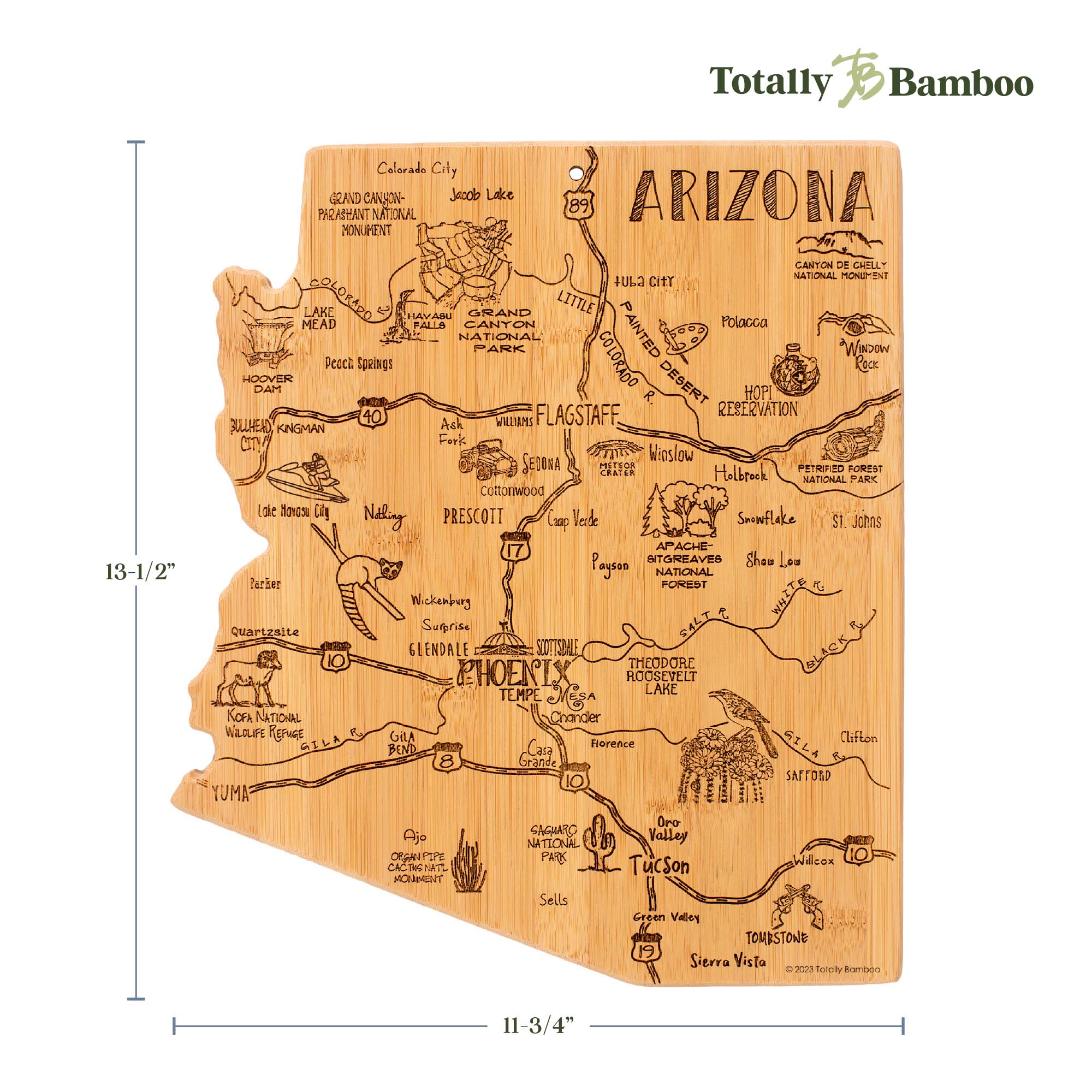 Destination Arizona Cutting Board, 13-1/2" x 11-3/4"