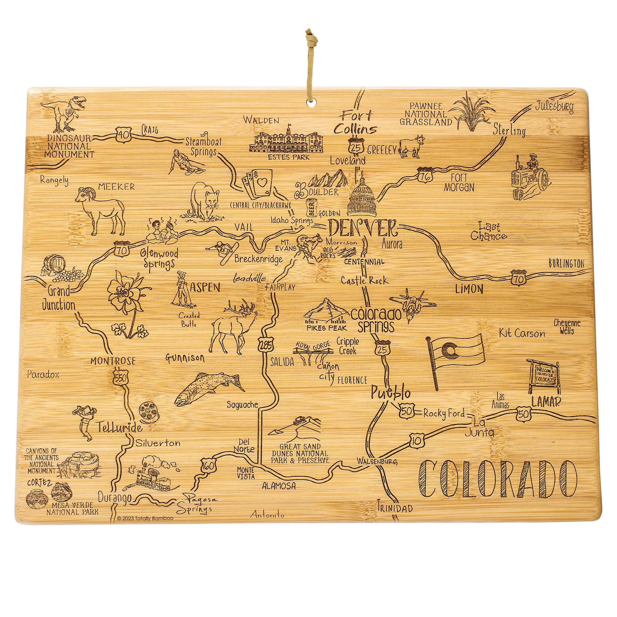 Destination Colorado Cutting Board, 14-1/2" x 10-3/4"