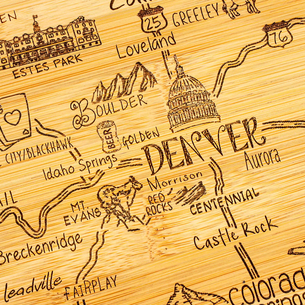 Destination Colorado Cutting Board, 14-1/2" x 10-3/4"