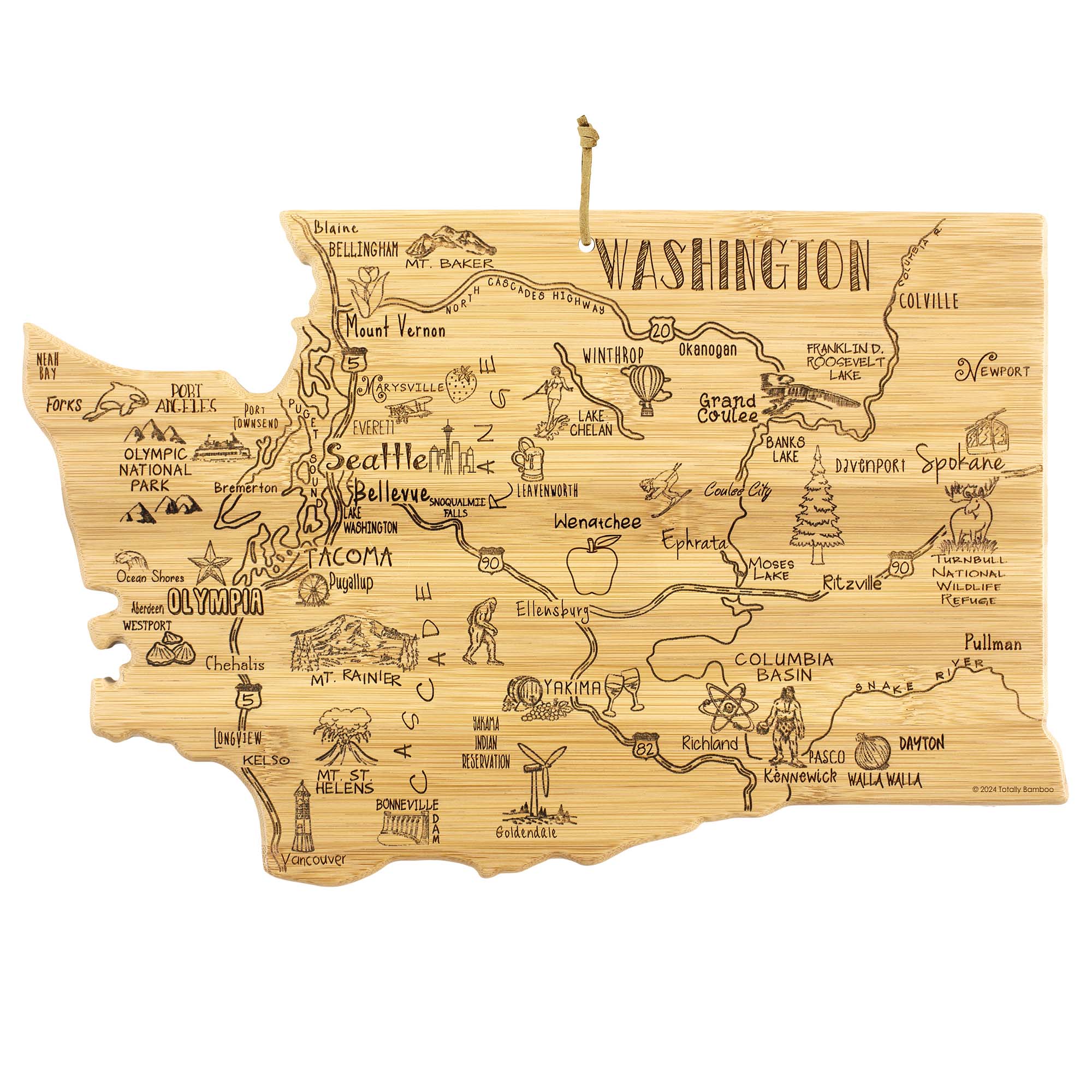 Destination Washington Cutting Board, 15-1/2" x 10"