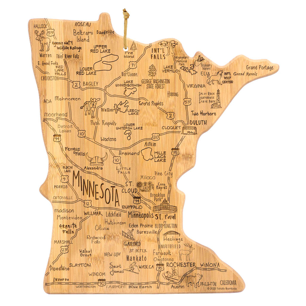 Destination Minnesota Cutting Board, 13-1/4" x 11-3/4"