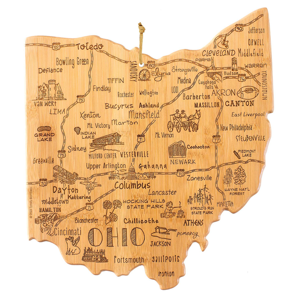 Destination Ohio Cutting Board, 12" x 13-1/2"