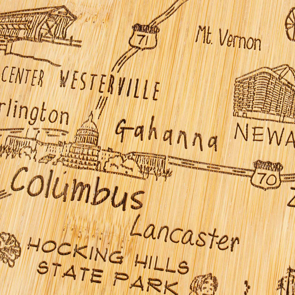 Destination Ohio Cutting Board, 12" x 13-1/2"