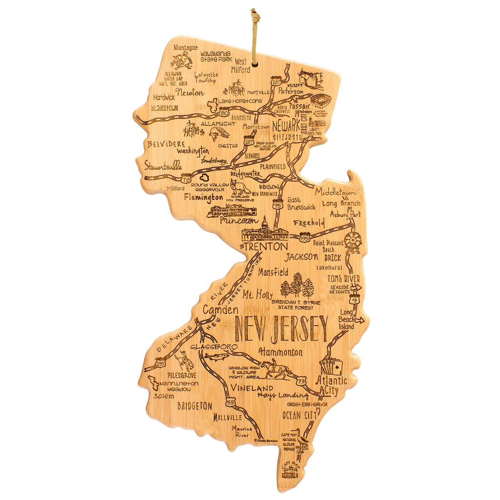 Destination New Jersey Cutting Board, 8-5/8" x 16-5/8"