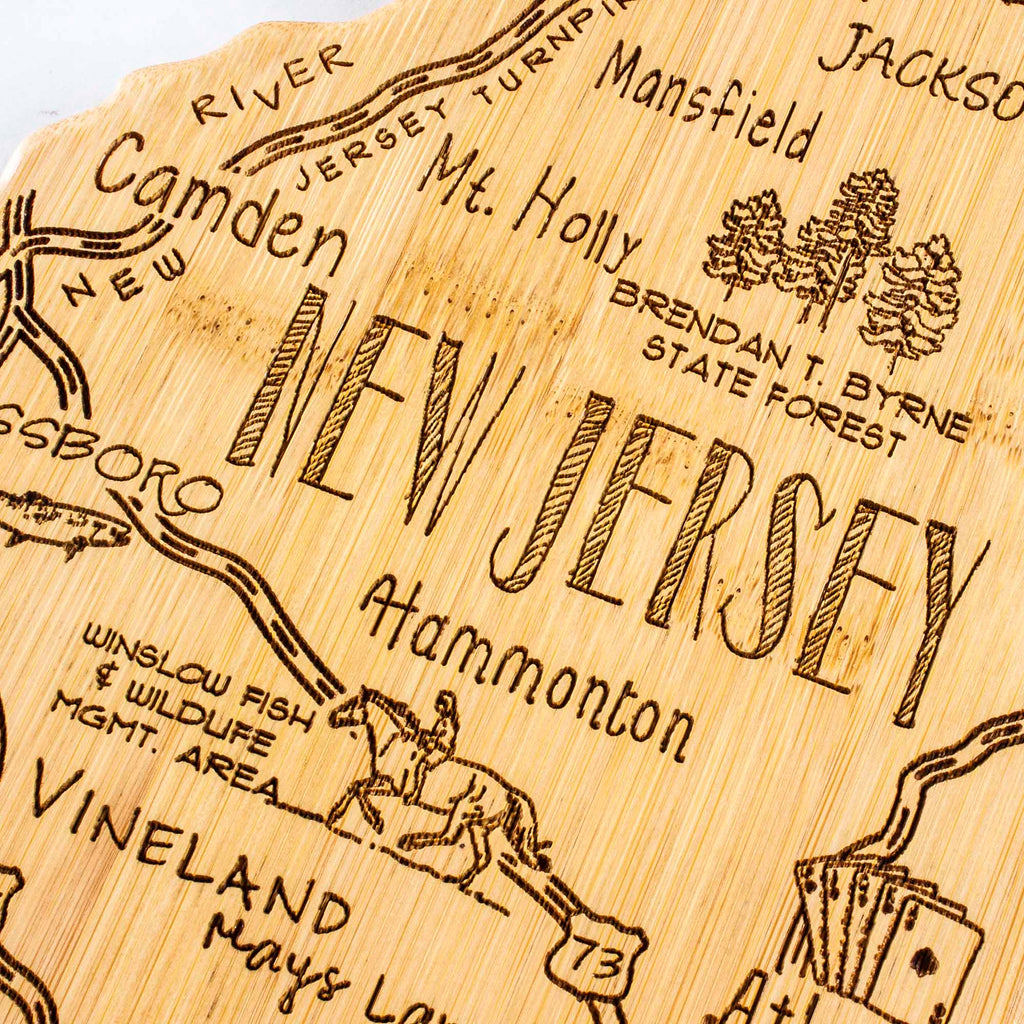 Destination New Jersey Cutting Board, 8-5/8" x 16-5/8"