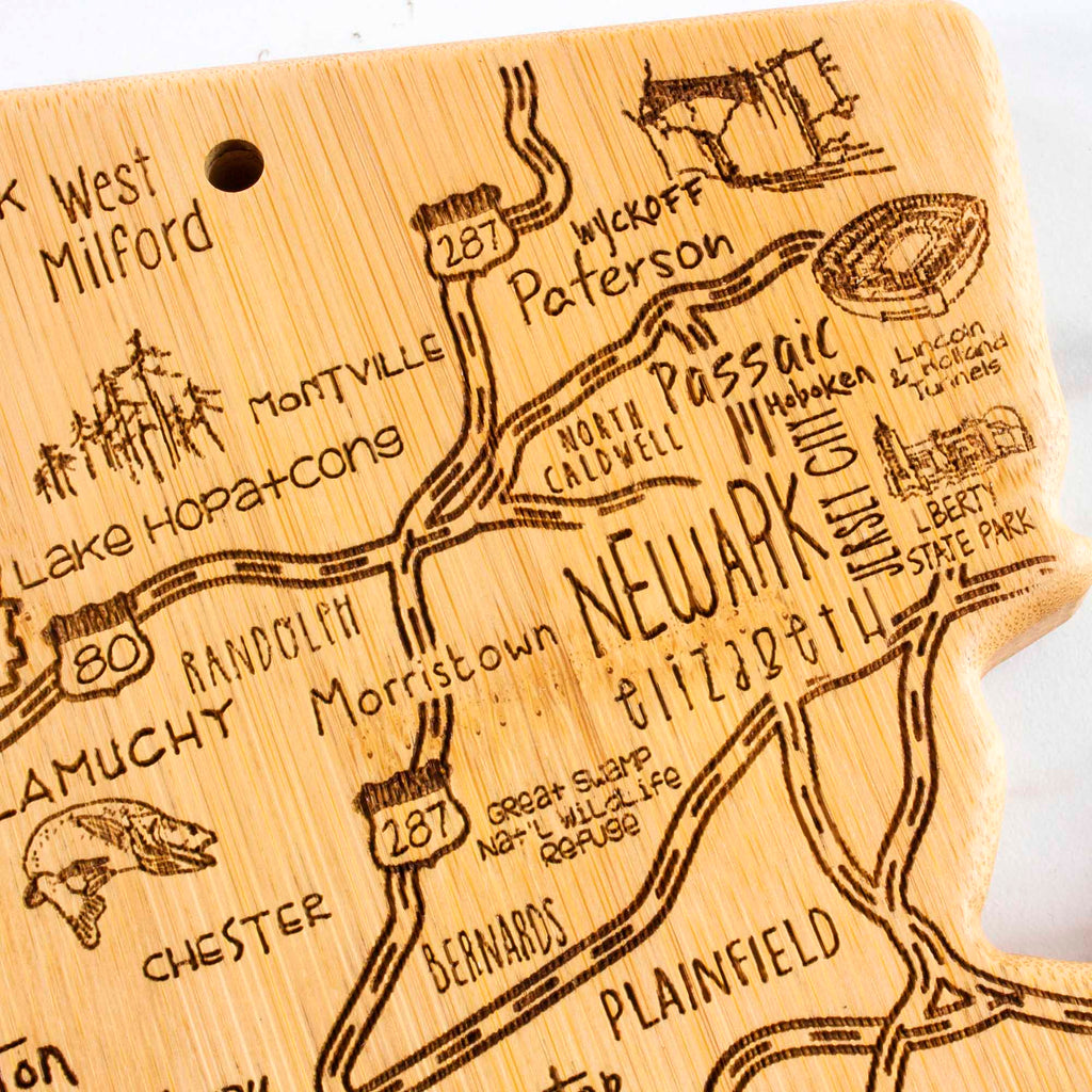 Destination New Jersey Cutting Board, 8-5/8" x 16-5/8"