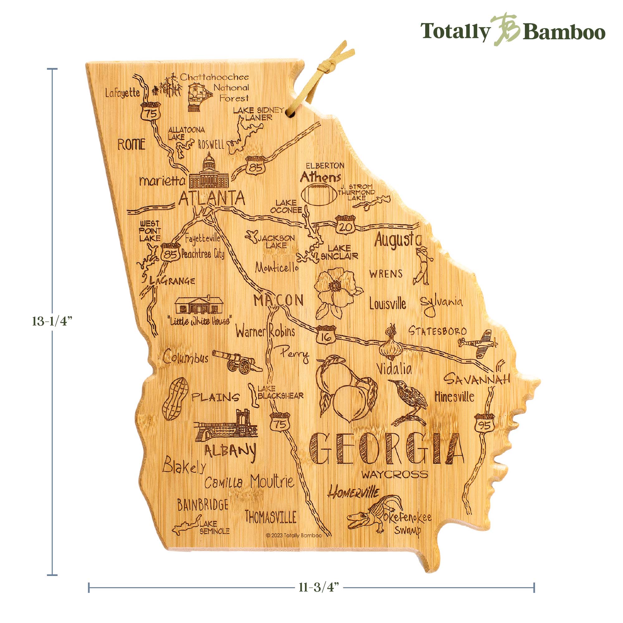 Destination Georgia Cutting Board, 11-3/4" x 13-1/4"