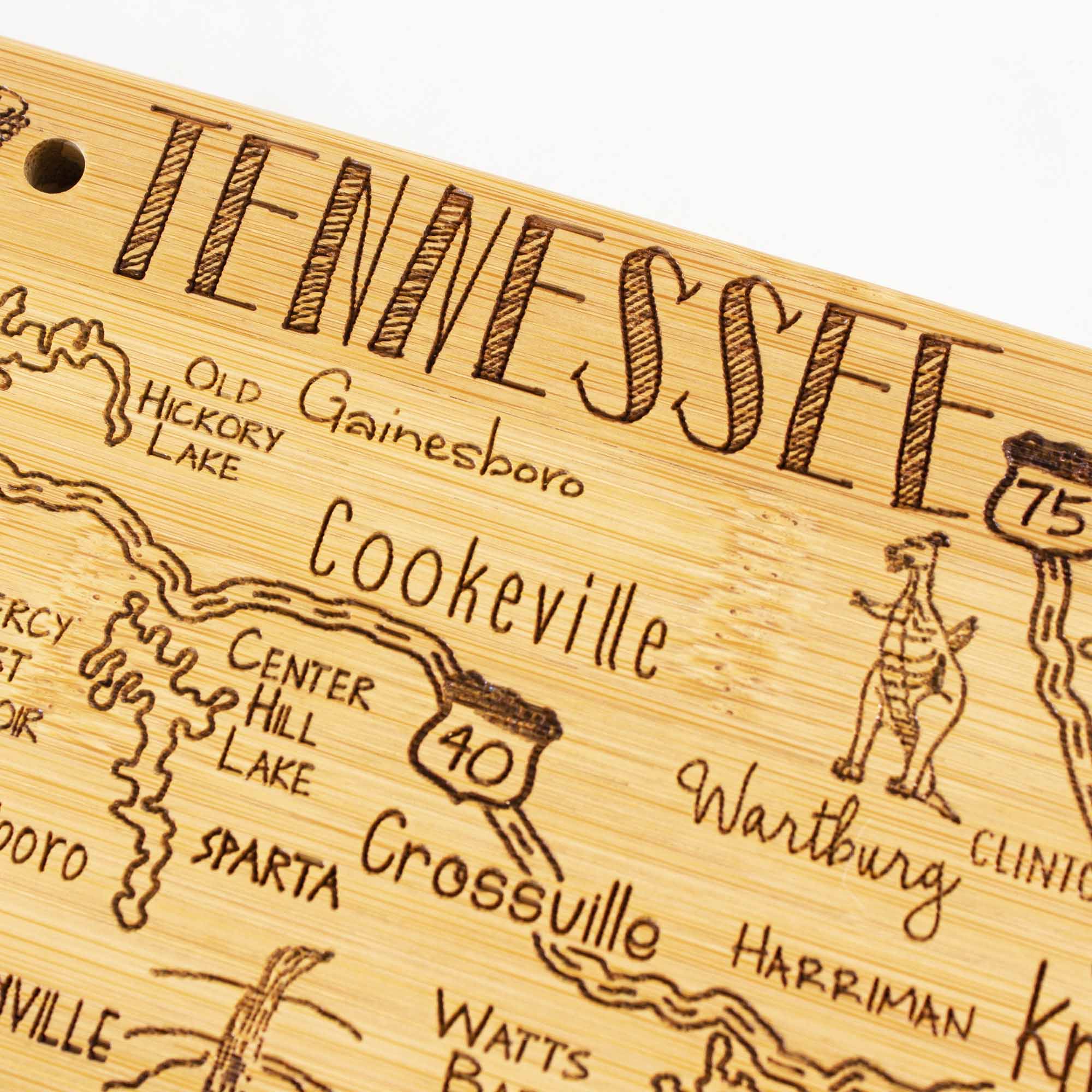 Destination Tennessee Cutting Board, 18-1/2" x 7"