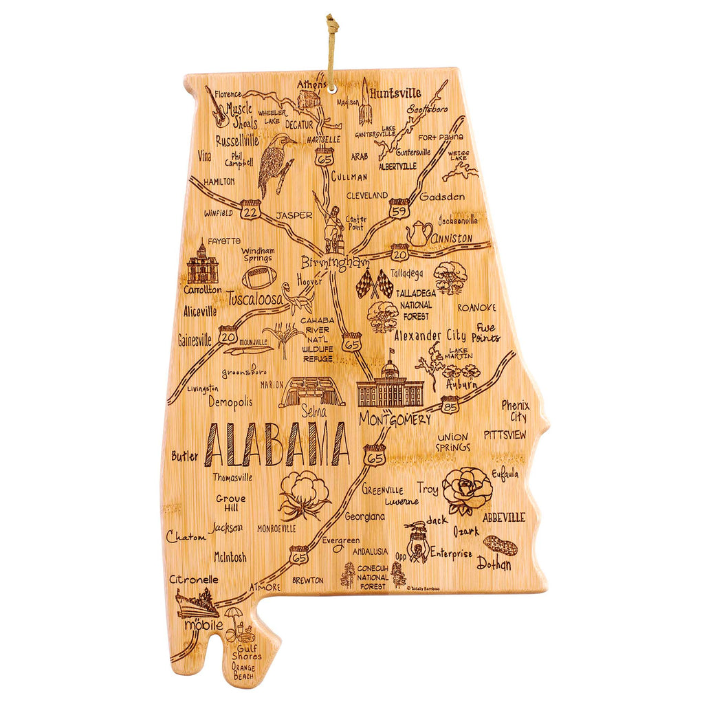 Destination Alabama Cutting Board, 10" x 15-3/4"