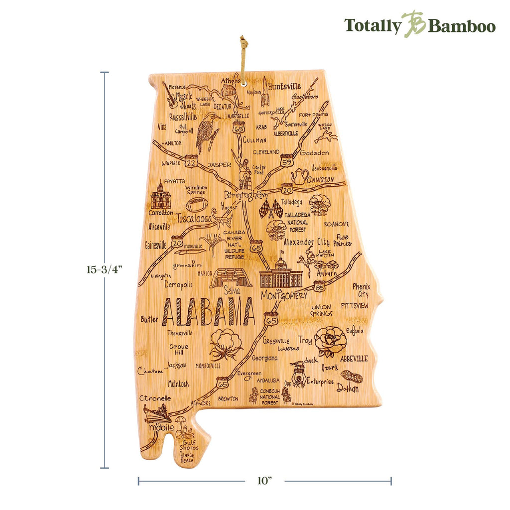 Destination Alabama Cutting Board, 10" x 15-3/4"