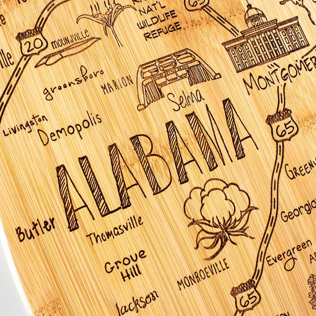 Destination Alabama Cutting Board, 10" x 15-3/4"