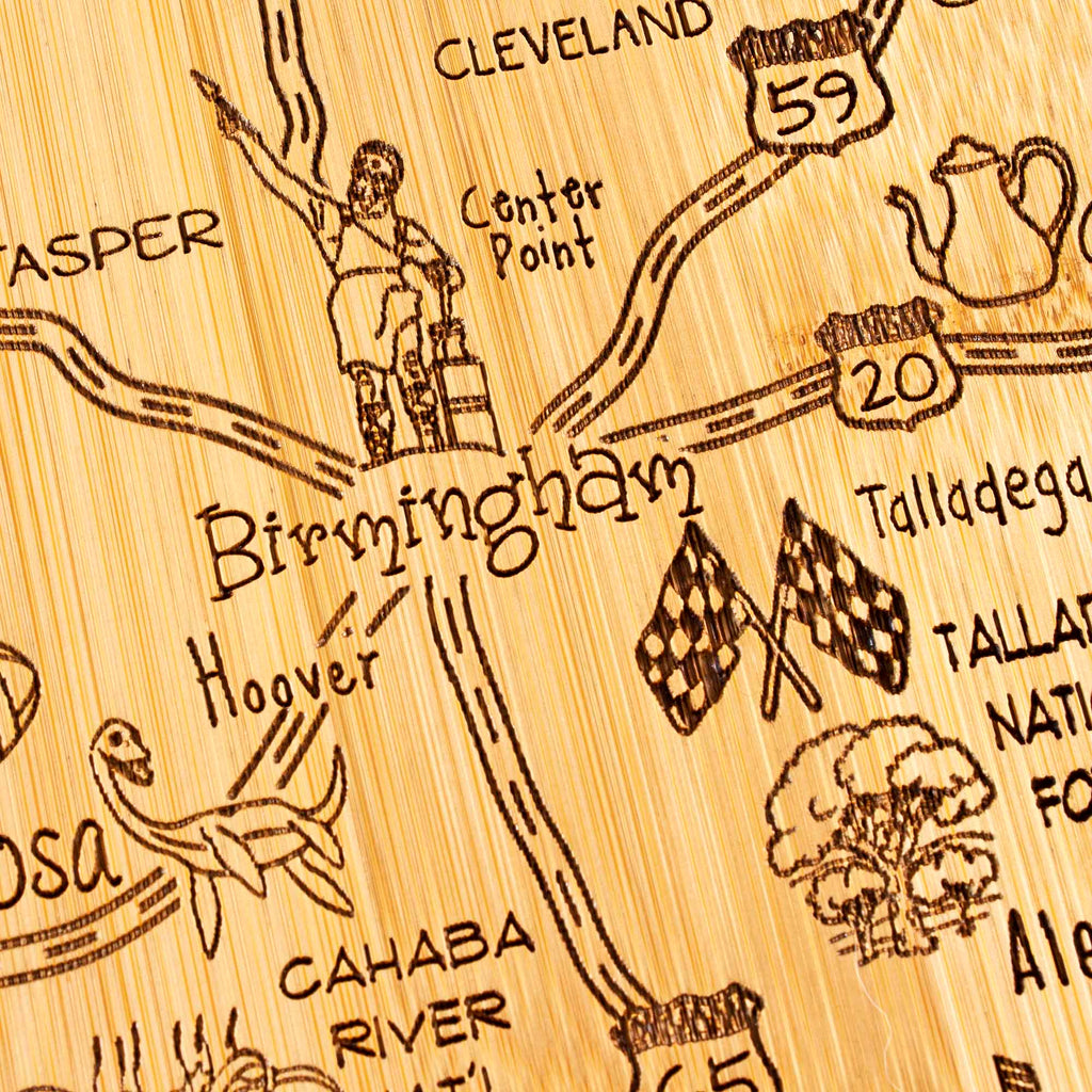 Destination Alabama Cutting Board, 10" x 15-3/4"