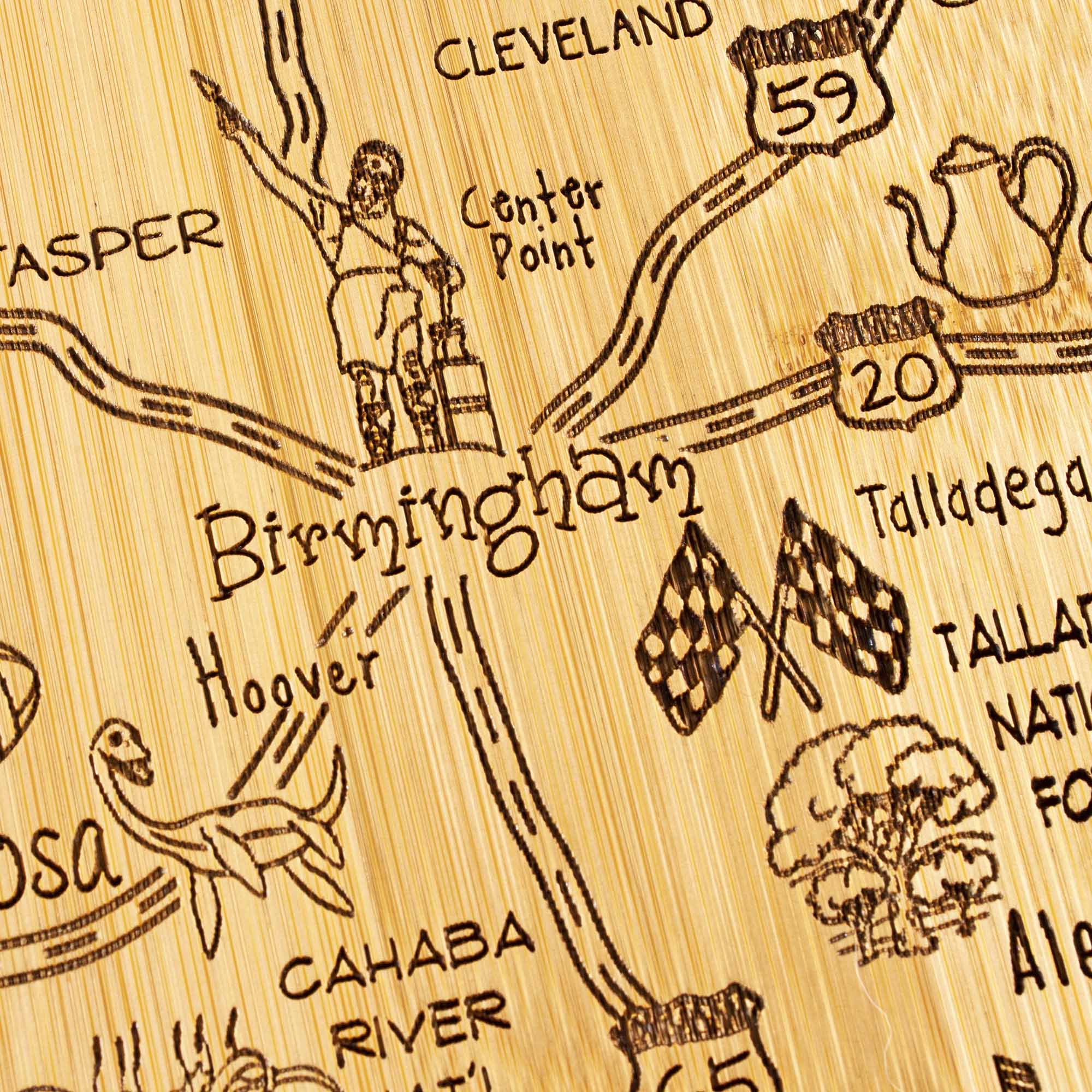 Destination Alabama Cutting Board, 10" x 15-3/4"