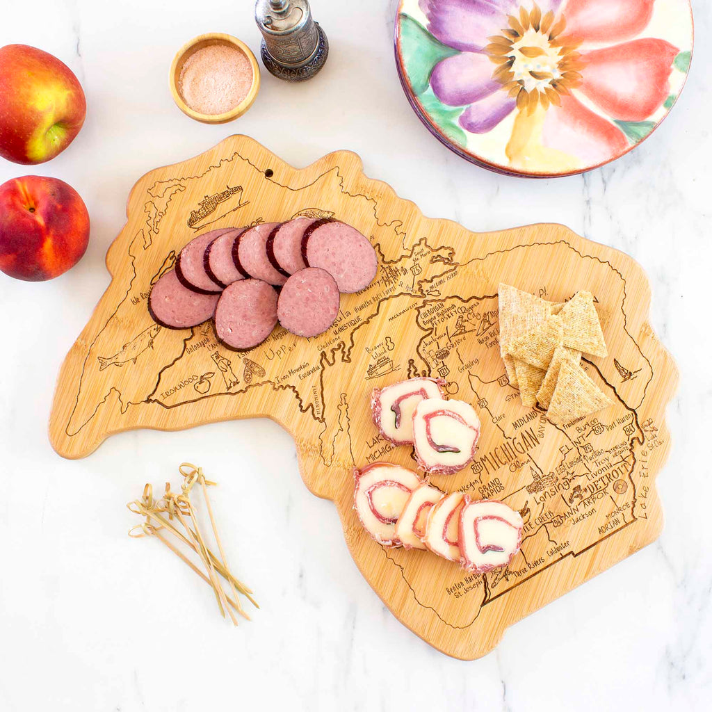 Destination Michigan Cutting Board, 16-3/4" x 16-1/2"