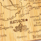 Destination Wisconsin Cutting Board, 12" x 13"