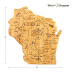 Destination Wisconsin Cutting Board, 12" x 13"