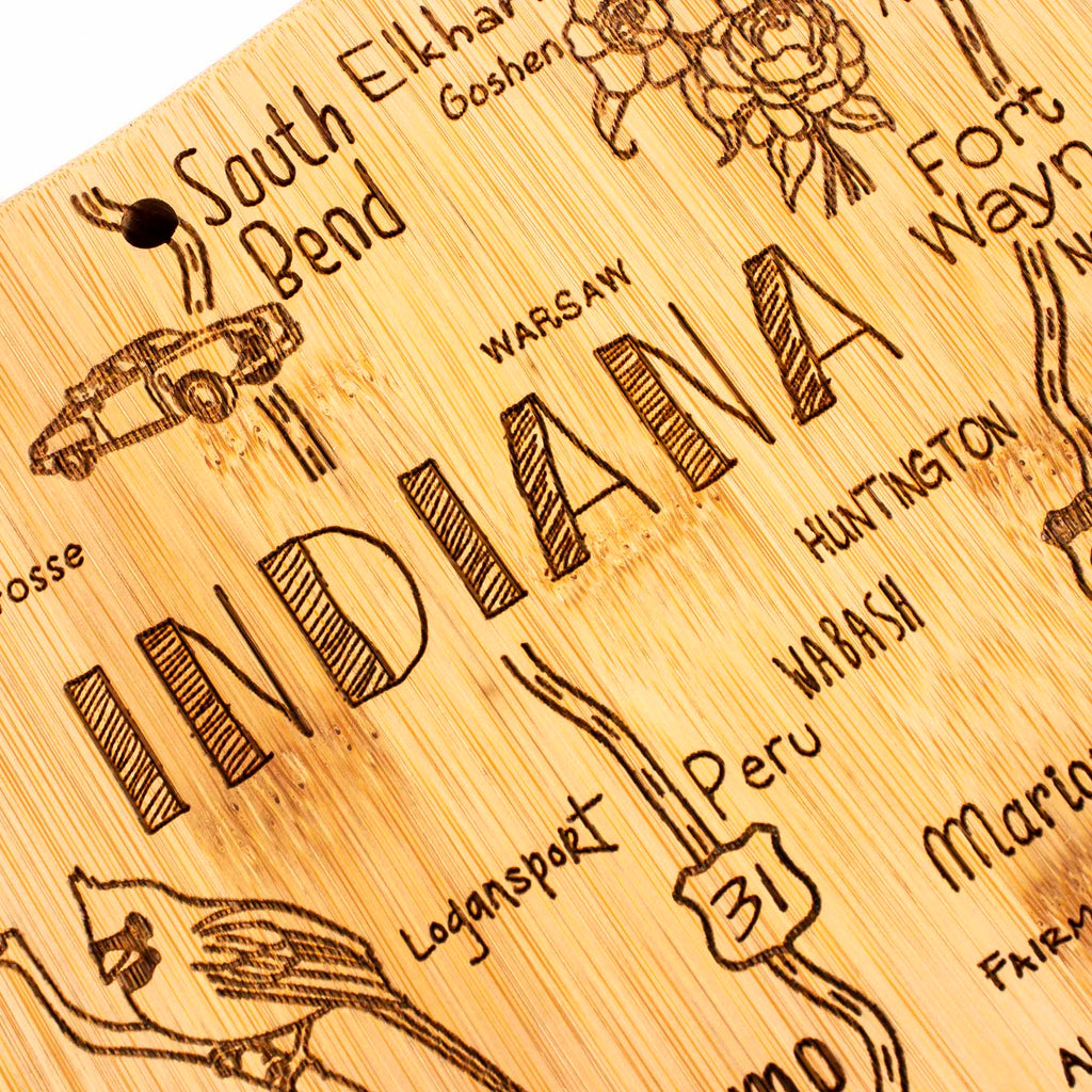 Destination Indiana Cutting Board, 15-3/4" x 10"