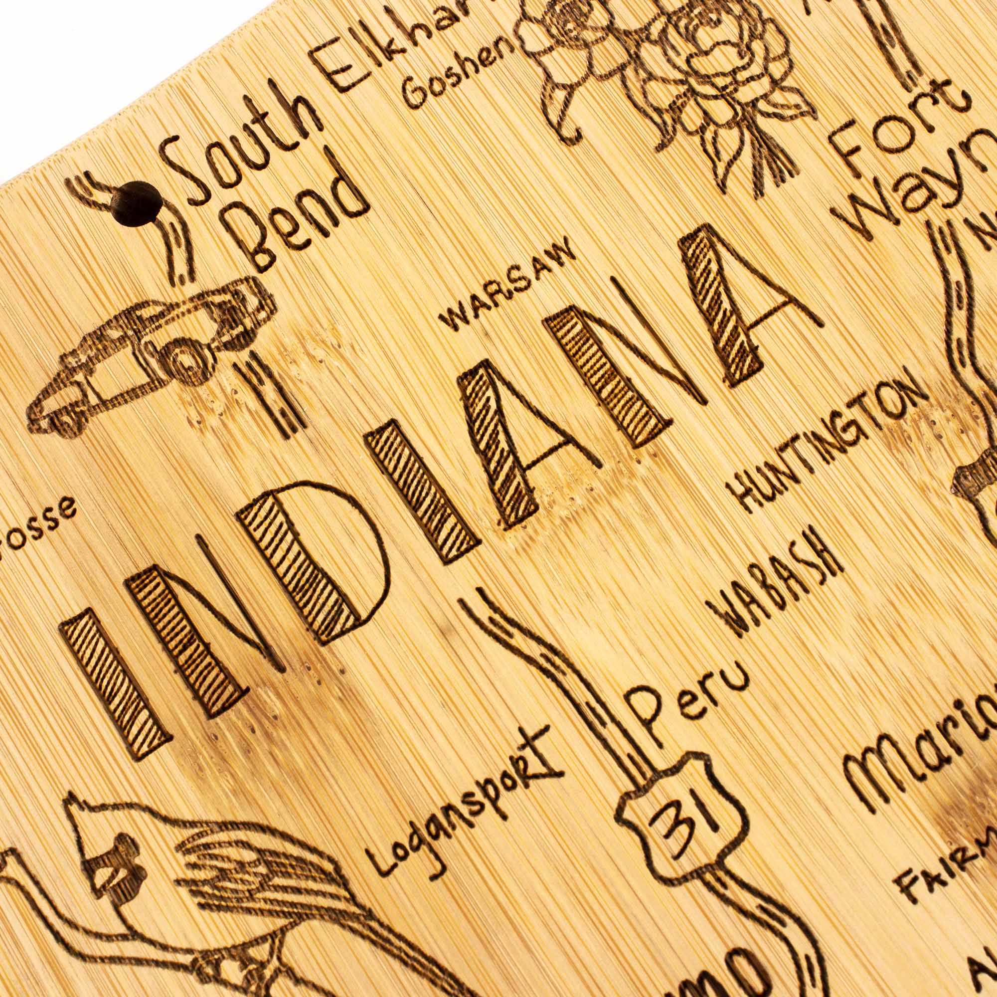 Destination Indiana Cutting Board, 15-3/4" x 10"