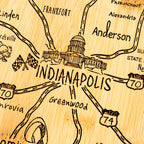 Destination Indiana Cutting Board, 15-3/4" x 10"