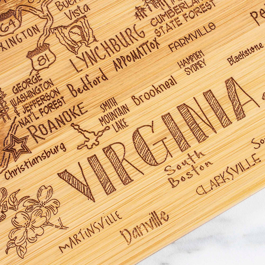 Destination Virginia Cutting Board, 16-1/2" x 9-1/2"