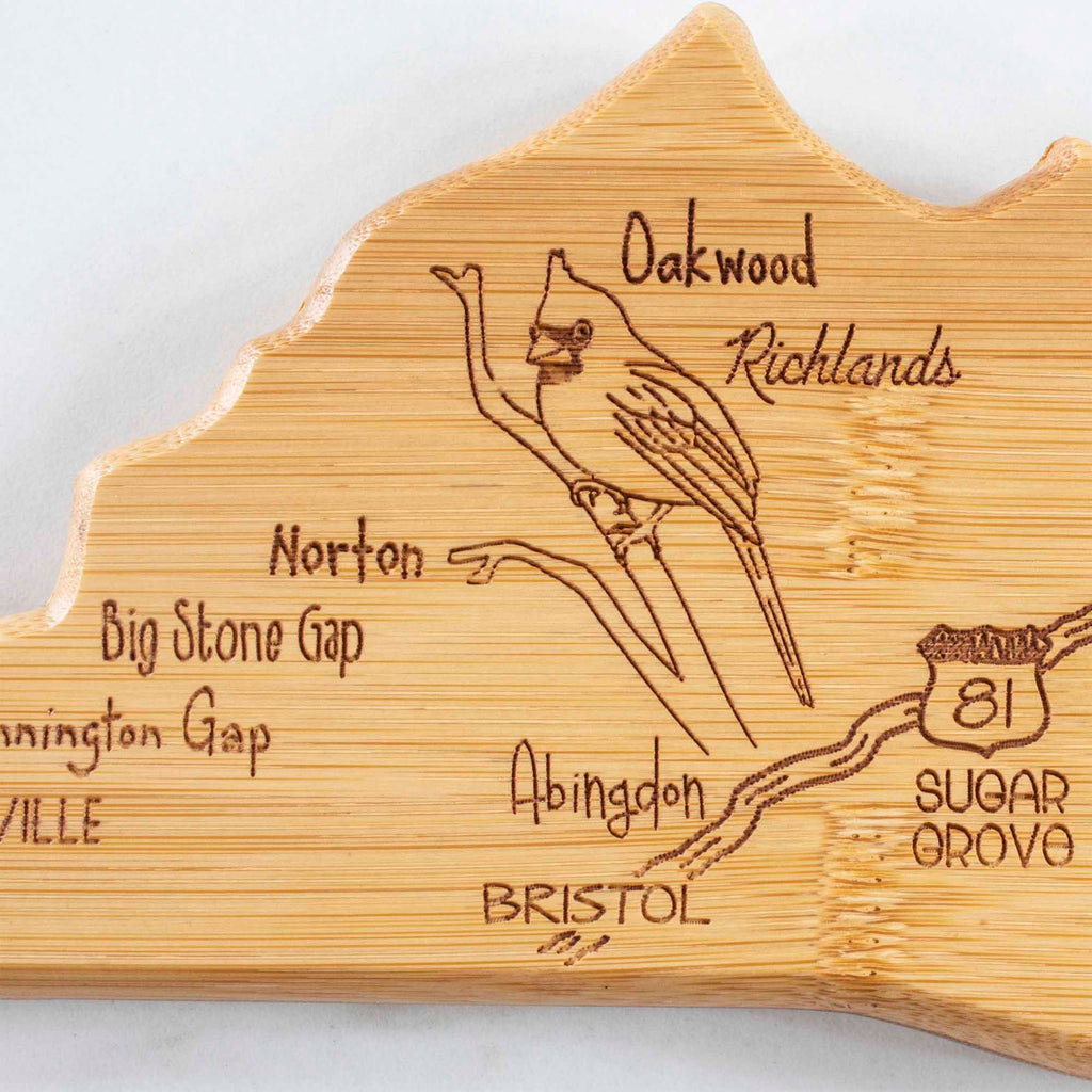 Destination Virginia Cutting Board, 16-1/2" x 9-1/2"