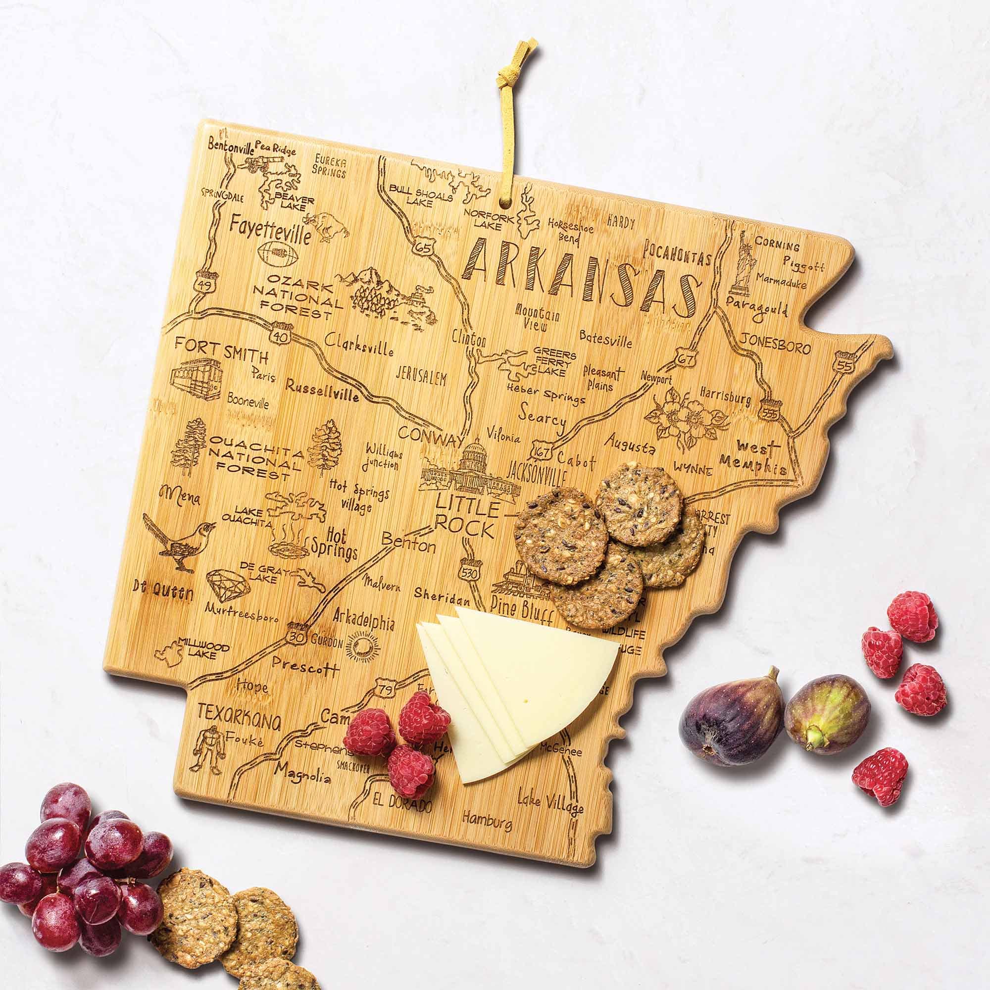 Destination Arkansas Cutting Board, 13" x 12"