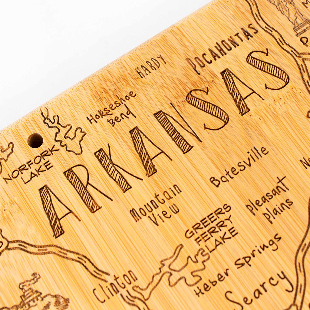 Destination Arkansas Cutting Board, 13" x 12"