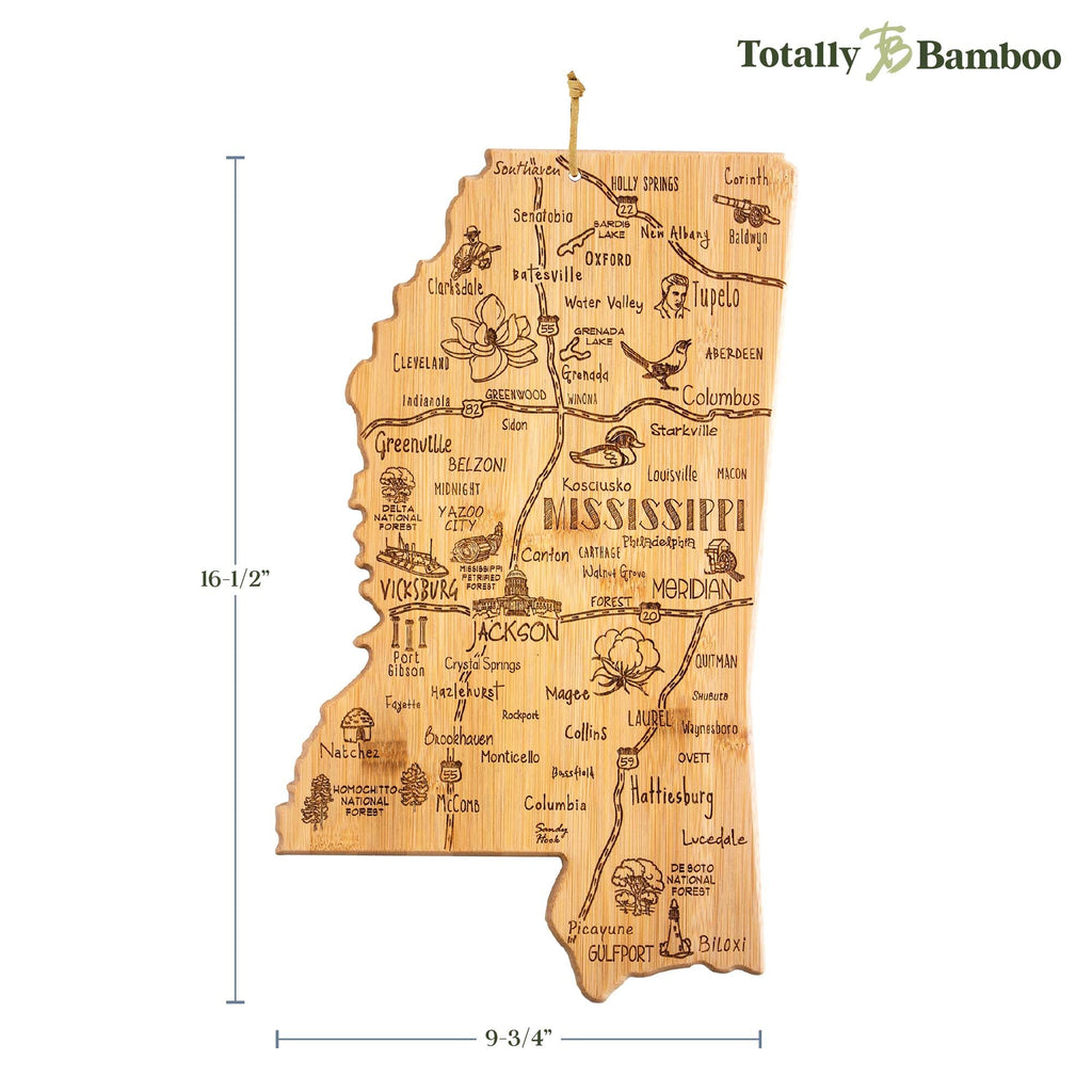 Destination Mississippi Cutting Board, 16-1/2" x 9-3/4"