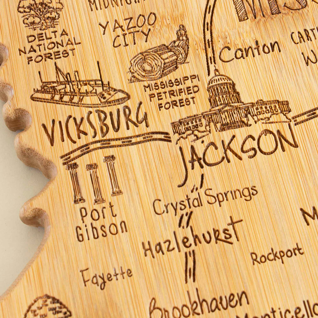 Destination Mississippi Cutting Board, 16-1/2" x 9-3/4"