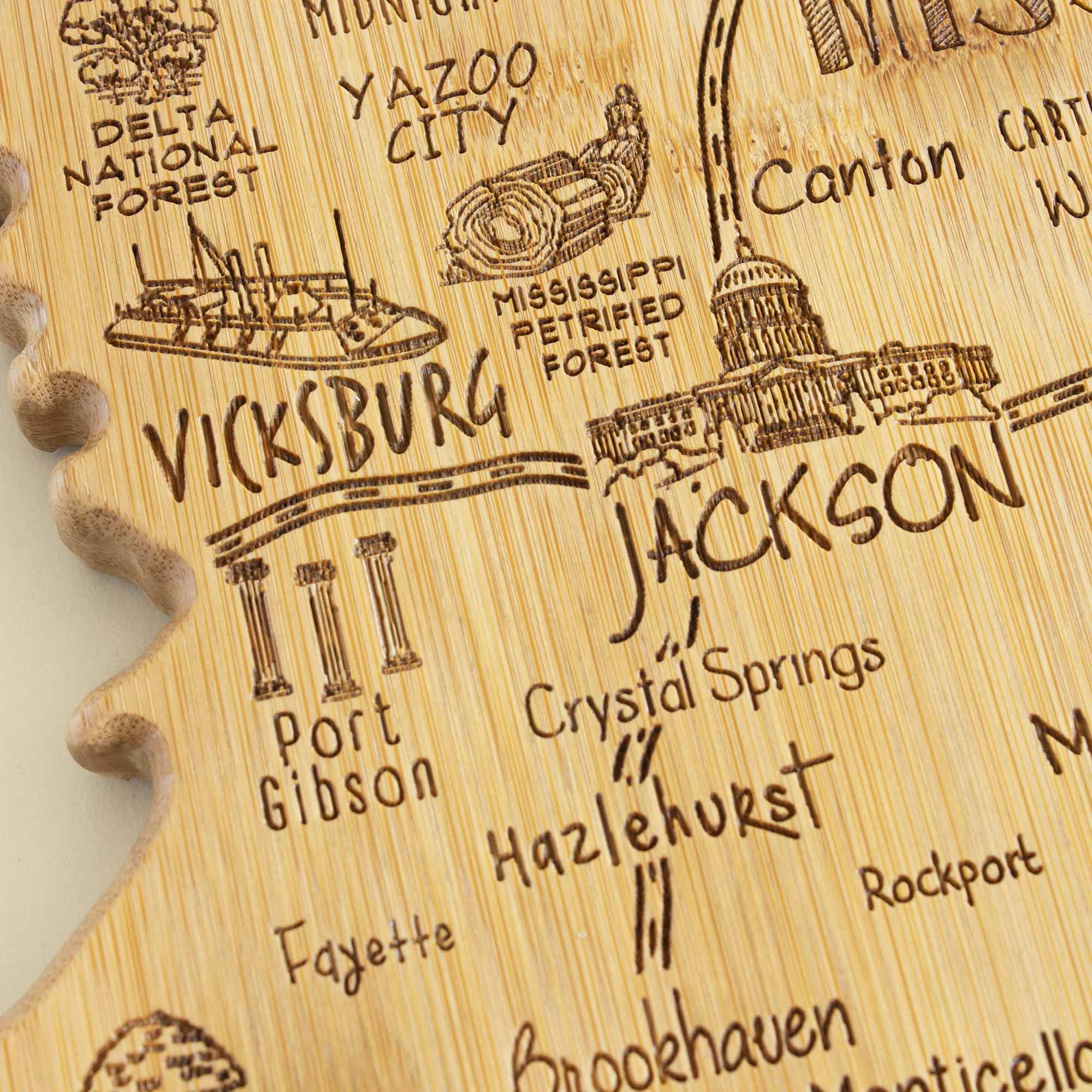 Destination Mississippi Cutting Board, 16-1/2" x 9-3/4"