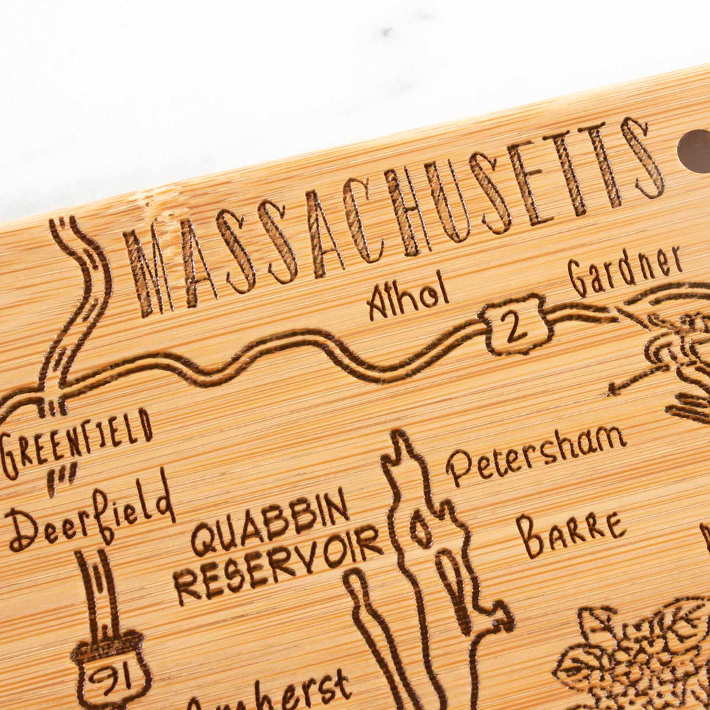 Destination Massachusetts Cutting Board, 16-3/4" x 9-1/4"