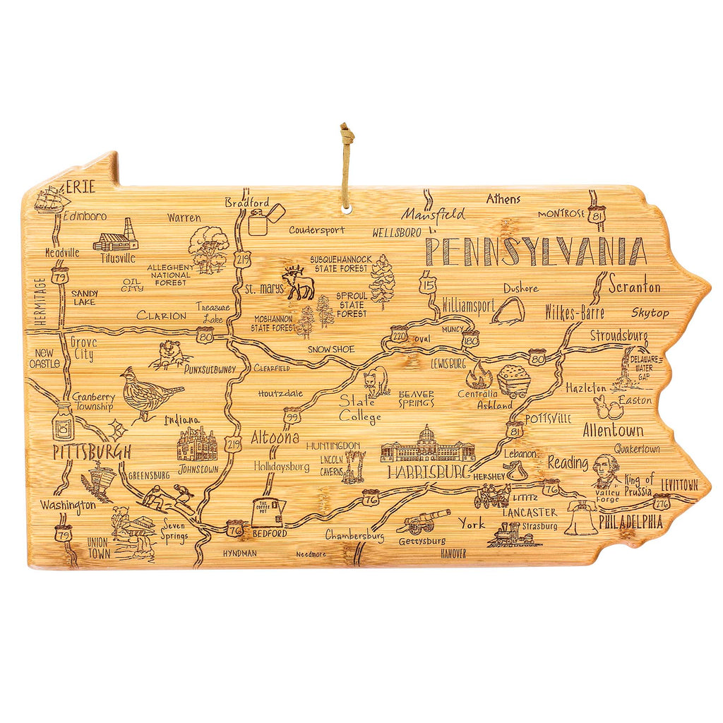 Destination Pennsylvania Cutting Board, 16" x 9-3/4"