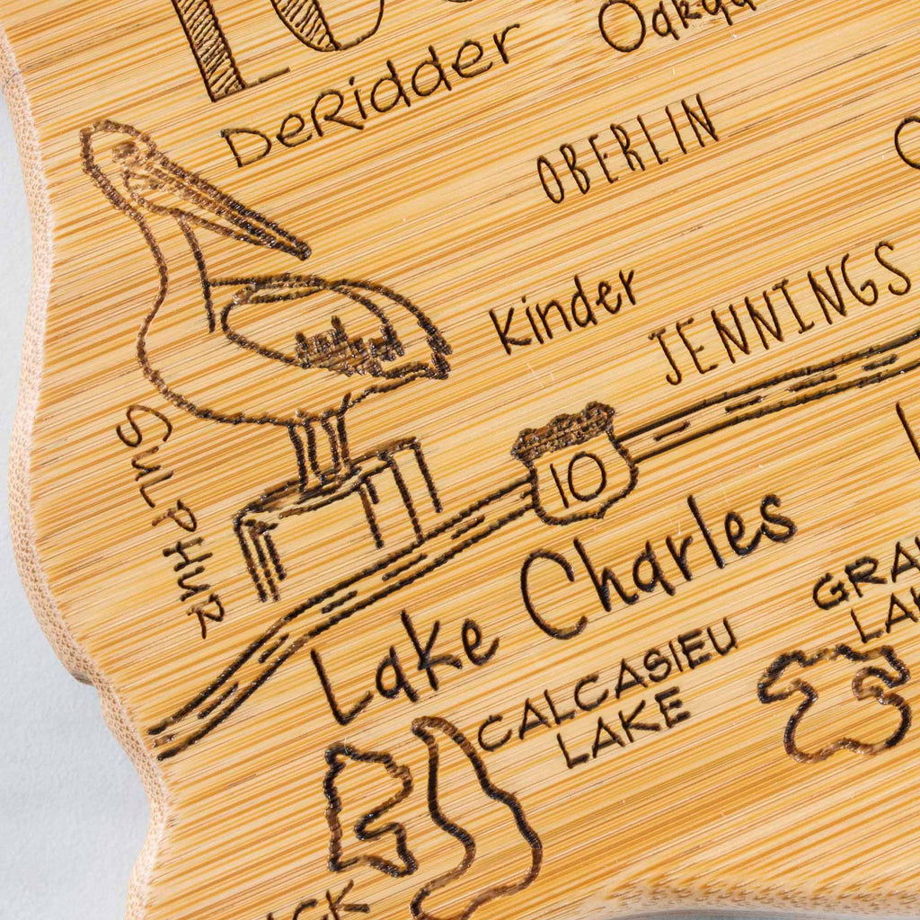 Destination Louisiana Cutting Board, 13" x 12"