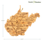 Destination West Virginia Cutting Board, 13-1/2" x 11-3/4"