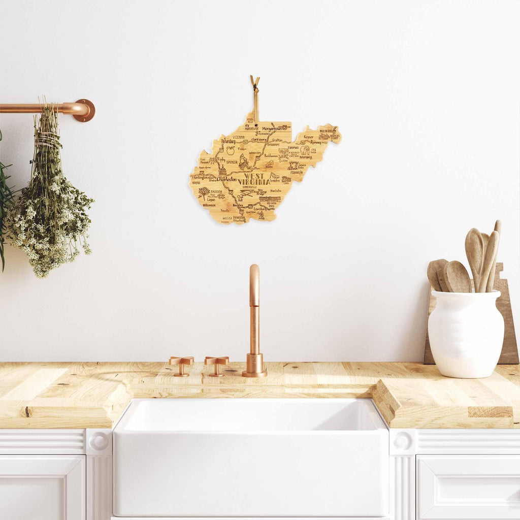 Destination West Virginia Cutting Board, 13-1/2" x 11-3/4"