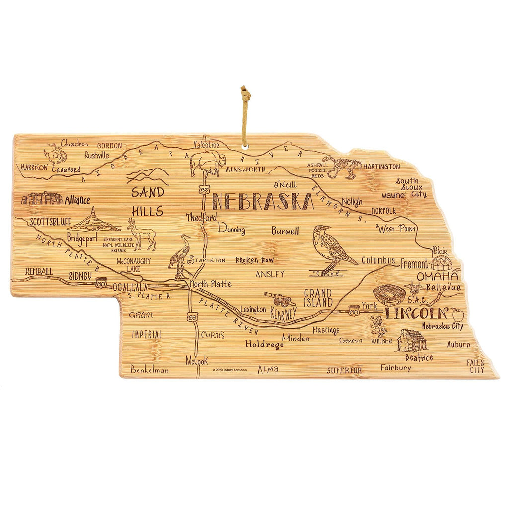 Destination Nebraska Cutting Board, 17-3/4" x 9"