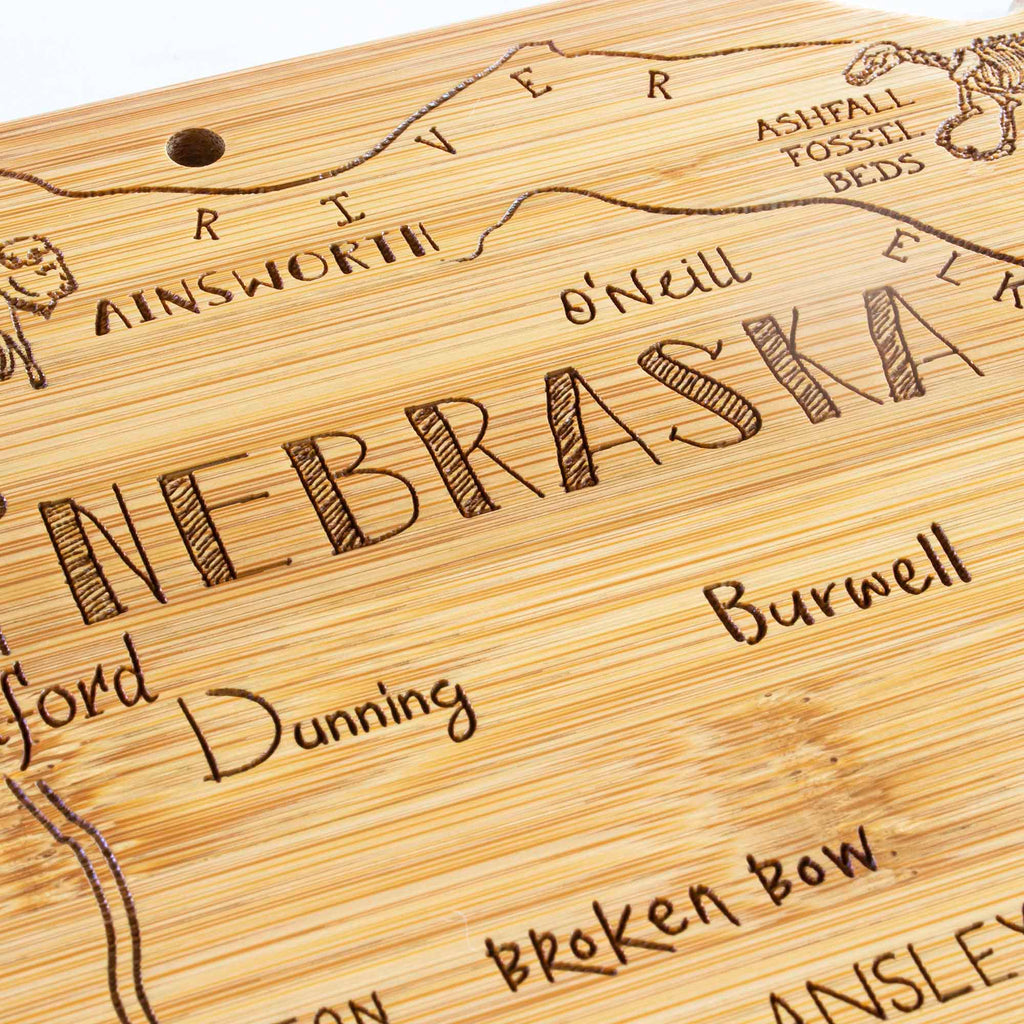 Destination Nebraska Cutting Board, 17-3/4" x 9"