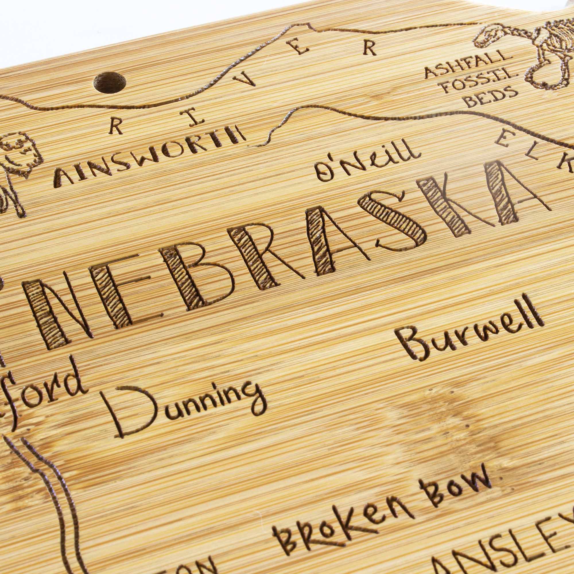 Destination Nebraska Cutting Board, 17-3/4" x 9"